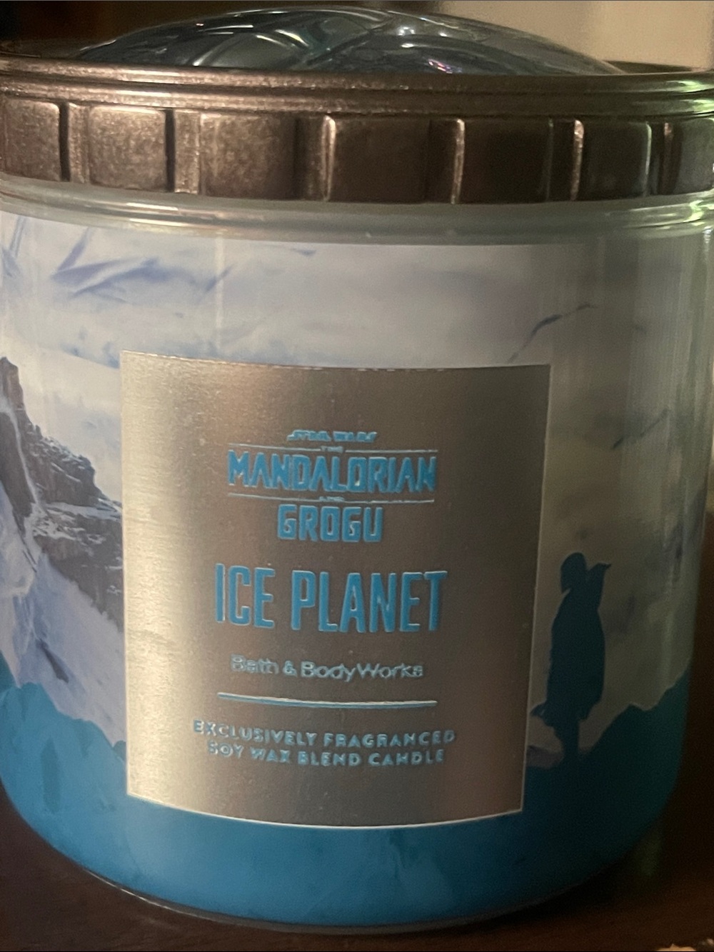 Bath & Body Works Ice Planet Grogu Blue Soy Candle